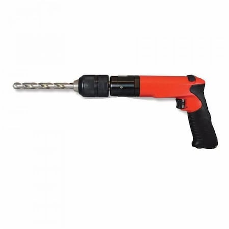 Sioux Tools Pistol Grip Drill, ToolKit Bare Tool, 12 Chuck, Keyless Chuck, 700 RPM, 06 hp, 90 PSI Air, 14 SDR6P7RK4RR